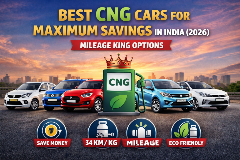 Best CNG Cars for Maximum Savings in India (2026) – Mileage King Options
